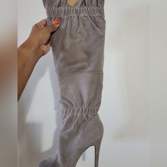 Bourne Italian made suede Over-the-knee leather Boots - Picture 7 of 8